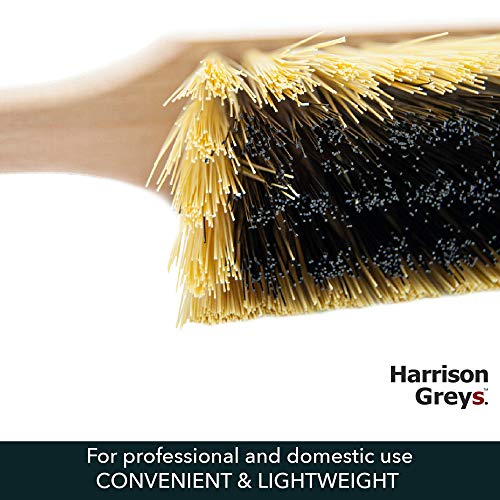 Cleaning Brush, 14.2'' Hand Broom with Medium-Soft Bristles, Wooden Handle, Multi-Purpose Dusting Brush for Home and Professional Use - size: 14.2"