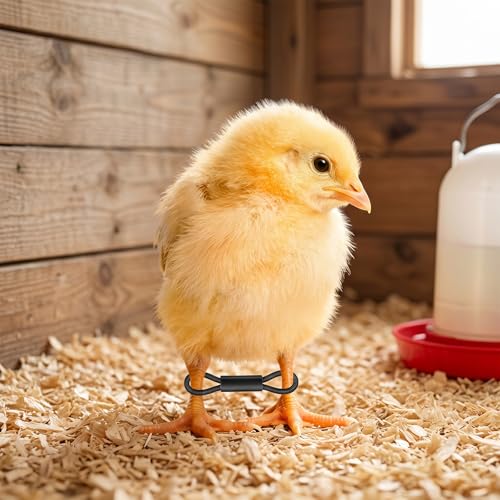 50Pcs Baby Chicken Leg Bands Splay Leg Hobble Brace, Adjustable | Poultry Leg Bands Quail Leg Bands for Newborn Spraddle Legs of Chick Bird Quails Ducks of 1 to 3 Days Newly Hatched