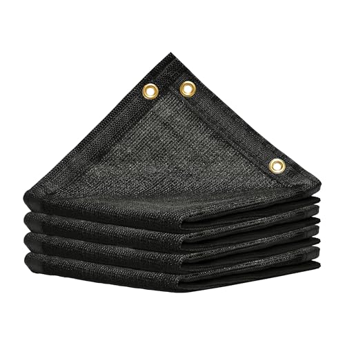 Amgo 6' x 3' Black Shade Cloth with Grommets - 90% Sunblock, Durable Mesh Fabric Tarp for Dog Kennel Cover, Greenhouse, Fence Privacy Screen, Chicken Coop & Pet Playpen (We Make Custom Size)