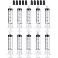 10pcs 10ml Syringes with Caps for Industrial & Scientific - size: 10ml-10pcs