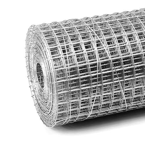 Galvanized Hardware Cloth 1/2 inch 4'' x 10' (19 GA), Chicken Wire Fence for Pens, Coops, Rabbit/Snake Fences, Supports Garden Poultry Animal Netting Cage - size: 1/2" 19ga 4in x 10ft