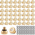 50 Pack Brass Misting Nozzles 10/24 UNC 0.02" Orifice Heavy Duty | 0.5mm Mister Nozzles with 20Pcs Brass Misting Nozzles O Ring,Fine Atomization, For Outdoor Cooling System Dust Control - size: 50pc-Misting Nozzle With O Ring