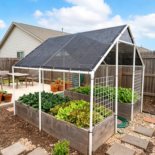 ColourTree 30% Black Shade Cloth, 16FT x 20FT Mesh Tarp, UV Resistant Netting with Upgrade Grommets for Plant Cover, Greenhouse, Chicken Coop, Barn, Kennel, Garden - color: Black, size: 1 6' x 2 0'