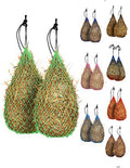Majestic Ally 2 pcs Slow Feed 42” Hay Net for Horses, Strong Small 2x2” Holes, Nylon Rope Hanging, Adjustable Travel Feeder for Trailer and Stall, Simulates Grazing, Reduce Waste - color: Light Green