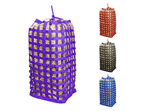 Derby Originals XL Go Around Slow Feeder Horse Hay Bag with Super Tough Bottom and 1 Year Warranty, Purple, 71-7132-PUR - color: Purple