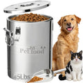 Newget 45 lb Stainless Steel Dog Food Storage Container with Scoop | Super Large Capacity, Airtight, Sturdy, Rust-Proof, Insect-Proof, Moisture-Proof, Easy to Use, Suitable for Store Pet Food - size: 45 lb