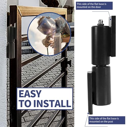 4-Pack Barrel Gate Hinge 5 inches Heavy Duty Weld-On Install Fence 450 Lbs Capacity for Swing Door Trailer Ramp Door