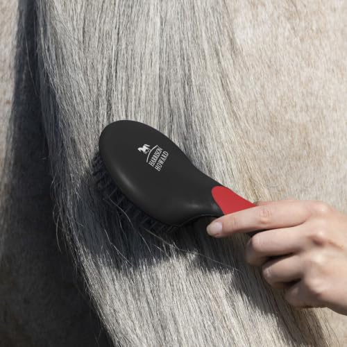 Harrison Howard Horse Mane and Tail Brush Horse Professional Grooming Brush Equestrian Detangler Non-Slip Brush Red - color: Red