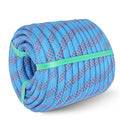 1/2in x 100ft Double Braided Arborist Rigging Rope, 48 Strands Polyester 8000LBS Heavy Duty Climbing Bull Rope for Tree Swing Rappelling Rescue Camping - size: 1/2in x 100ft, style: Blue