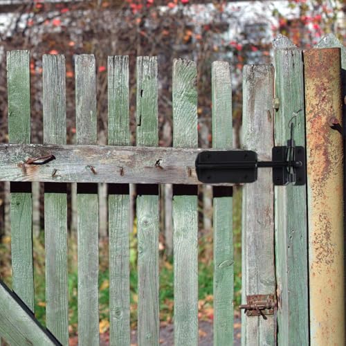 Moxweyeni 6 Pieces Gate Latch Cable Pull Latch String Fence Gate Lock Opener for Metal Vinyl Wooden Fences Adjustable, 19 Inch(Black,2mm) - color: Black, size: 2mm