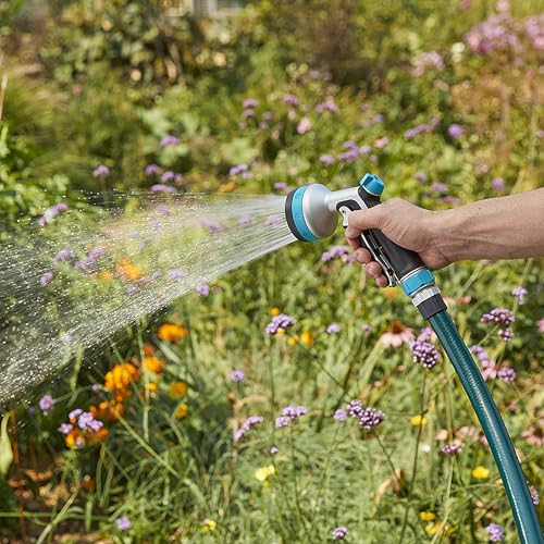 Gilmour Heavy Duty Front Control Garden Hose Nozzle with 8 Pre-set Spray Patterns, Water Hose Nozzle for Watering Garden or Lawn
