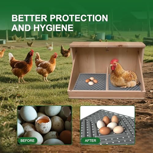 Chicken Nesting Pads for Coop, 4 Pack Washable Reusable Nesting Box Pads | Soft Nesting Box Pads for Chickens Laying Eggs, Washable Reusable Design, Easy Coop Bedding Replacement
