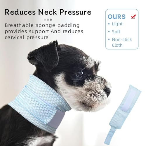 Cat Neck Brace Cover - Breathable Elizabethan Collar for Post-Surgery Recovery Anti-Lick Wound Adjustable Protective Cervical Cone for Small Medium Large Dogs Cats (Neck Girth 9.1-11.8" Depth3.2 - color: Blue, size: M