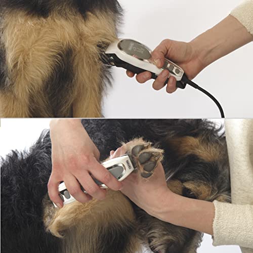 Wahl USA Pet-Pro Corded Clipper & Battery Trimmer Pet Grooming Kit for Dogs | At Home Dog Grooming For Full Hair Clipping, Face & Paw Trims, Light To Thick Coats, Brand Used By Professionals – Model 9284