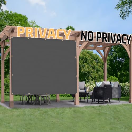 SUNNY GUARD Shade Cloth 4x8 FT Sun Shade, Dark Grey (We Customized) | 90% UV Block HDPE Sun Shade Screen Fabric Tarp with Grommets for Pergola, Backyard & Garden, Custom Sizes - color: Dark Grey, size: 0 4'×0 8'（4FTx8FT)