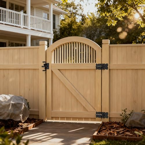 skysen Carbon Steel Vinyl Wood Fence Post Mount Gate Latch(2066-cs-p)