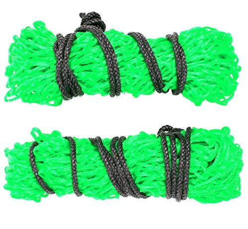 Majestic Ally 2 pcs Slow Feed 42” Hay Net for Horses, Strong Small 2x2” Holes, Nylon Rope Hanging, Adjustable Travel Feeder for Trailer and Stall, Simulates Grazing, Reduce Waste - color: Light Green