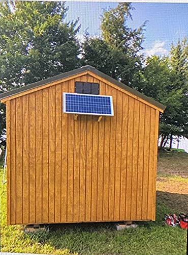 Amtrak Solar 100W Solar Attic Fan Kit – Up to 2,000 CFM Peak Airflow – Gable Vent Exhaust Fan with 100-Watt Panel, On/Off Switch & 15ft Wire – Cools Attic, Garage, Shed up to 2,250 Sq Ft – Made in USA