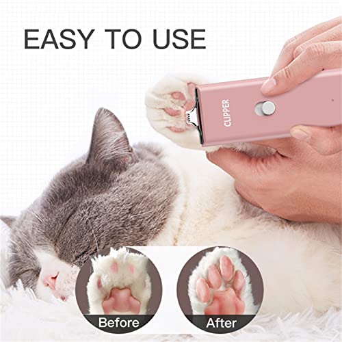 2-in-1 Professional Dog Grooming Kit - Low Noise, Waterproof, USB Rechargeable, and Safe Ceramic Blade - Gift for Dogs and Cats (Pink) - color: Map005-pink