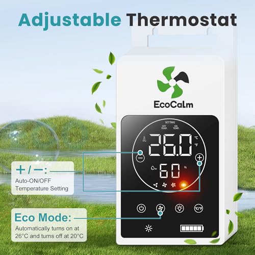 Solar Ceiling Fan Light 52" for Outside with Battery and Thermostat | Solar Powered Gazebo Fan, 2PCS 30W Bifacial Panels, Humidity Display, for Patios, Porch, Greenhouse, Adjustable Temp Control