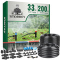 Drip Irrigation System for Garden, 2026-Upgraded Quick Connect Garden Watering Kit All-in-One with 1/2 inch 1/4 inch Irrigation Tubing for Garden, Lawn, Greenhouse, Raised Beds (233FT) - size: 233FT