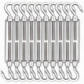 TooTaci 10PCS M6 Turnbuckle, 304 Stainless Steel Turnbuckle Hook and Hook | Turnbuckle Wire Tensioner, 220lb Adjustable Turnbuckles for Cables Wire, Shade, Cable Tightener, Garden Trellis, Clothesline - size: M6 CC-10Pcs
