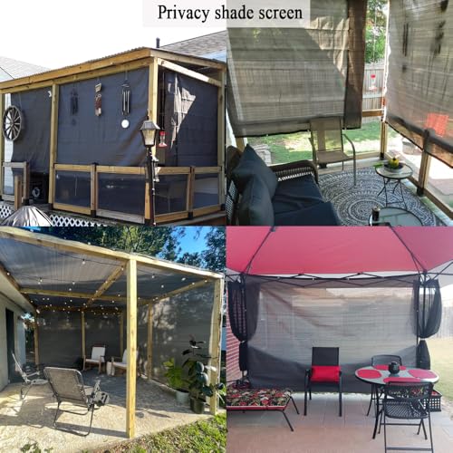 8X25 Ft Shade Cloth for Patio, 90% UV Block, 200GSM Sunshade Fabric | Heavy Duty Breathable Gray Sun Shade Cover Screen with Grommets for Outdoor, Pergola, Garden, Deck, Porch, Backyard - size: 8X25 FT
