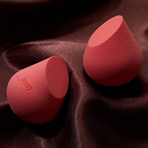 Jessup Makeup Sponge, Latex-free Bud Shape Foundation Blending Sponge SP002 | Minimal Product Absorption, Long-Lasting Shape, Wet & Dry Use, Flawless Blending for Foundation, Concealer, Powder and Cream - color: B.Shell Pink 1-pc