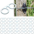 25 Pcs T-Post Electric Fence Gate Hook Heavy Duty Eyelet,Sliver - color: Silver
