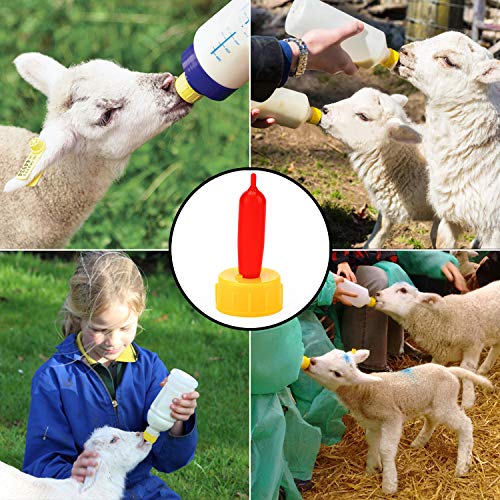 PAGOW 10PCS Nipple for Goats, Small Animal Milk Drink Nipple, Soft Rubber Pacifier for Nursing Lambs and Goat Kids - size: 10 Count (Pack of 1)