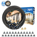 Misters for Outside Patio,Outdoor Water Misting Cooling System,75FT|23M. | Backyard Mist Kit for Garden,Greenhouse,Fan,Deck,Umbrella,Canopy,Pool,Porch.Trampoline Sprinkler Park,BBQ Party Accessories - size: 75FT