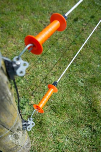 Gallagher Electric Bungy Gate Kit | Adjustable 11.5ft to 23ft Electric Fence Gate for Livestock and Horses | Stainless Steel Conductors, Pinlock Insulator & Latch | Safe, Flexible, UV-Resistant Design