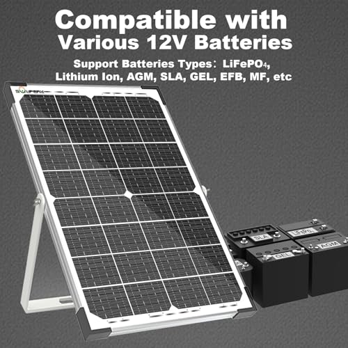 30W12V Solar Battery Charger Battery Maintainer + MPPT Controller | Solar Panel Kit Waterproof TrickleSolar Battey Charger for Car RV Boat Motorcycle Adjustable Mount Bracket 30W Solar Panel - size: 30W MPPT Kit