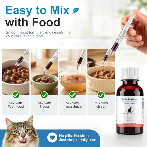 100ml Oral Liquid for Cats – with 3ml Needle-Free Dosing Syringe – Easy to Administer – Cat Health Supplies