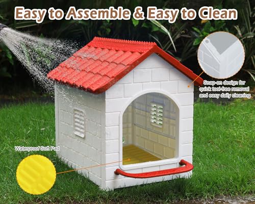 Nesting Boxes for Chicken, Plastic Single Compartment Chicken Nesting Box | for Laying Eggs for Hens, Ducks and Poultry - Red - color: Red