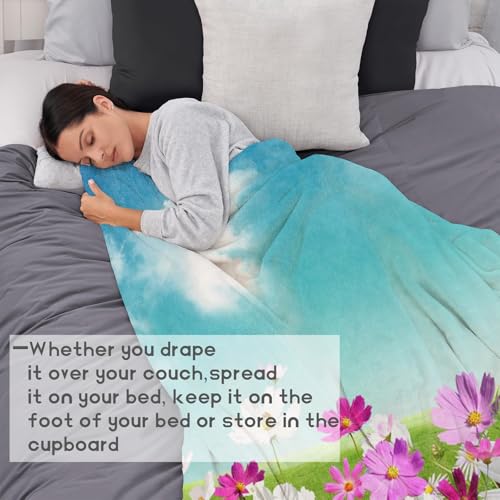 Cute Dachshund Dog Fleece Blanket,50x60in,Playful Wiener Dogs Glasses Bones Flower Mint Green Throw Blankets,Soft Cozy Lightweight, Ideal for Bed Living Room Home Whimsical Pet Decor,Gifts - color: Dachshund, size: 50x60 Inch