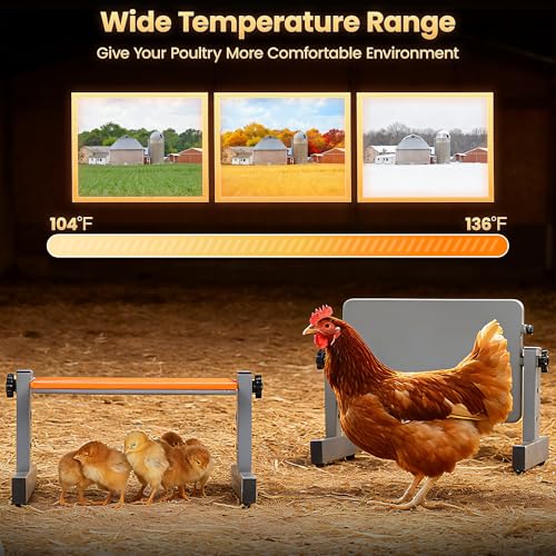 Smart Chick Brooder Heater with Digital Temp & Timer, Adjustable Height & Angle, Radiant Chicken Coop Heater for Winter, Rapid-Heating Plate for Ducklings, Quail, 35W, 13"x8" for 15 Chicks