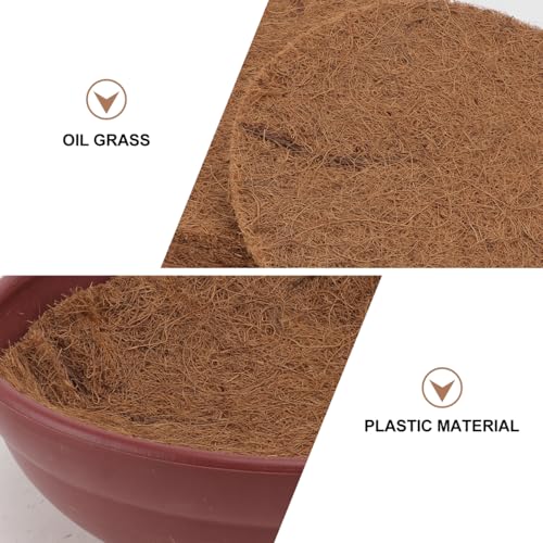 DECHOUS Pigeon Nest Bowl with 4Pcs Natural Coconut Fiber Bird Breeding Egg Mats - Clay Pigeon Nest Basin Accessories for Quails Doves and Small Birds, Pet Cage Supplies