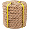 Natural Hemp Rope - 2 Inch x 100 Feet - Heavy Duty Jute Rope Manila Ropes for Docks, Nautical, Railings, Tug of War, Decorating - size: 2 in×100 ft