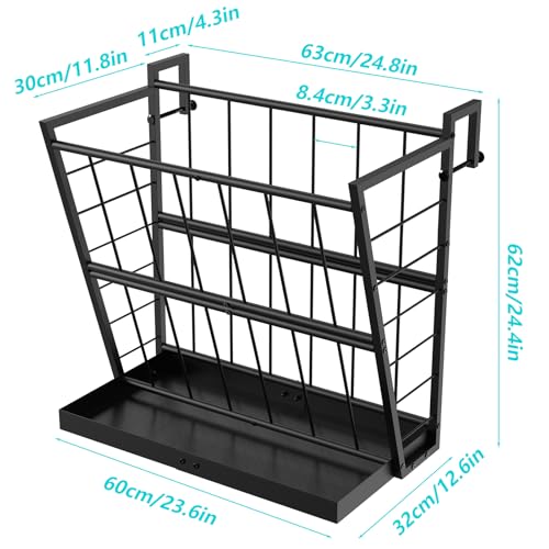 LIANTRAL Hay Feeder Goat, Black 2-in-1 Wall Mounted Goat Hay Rack | Livestock Feeder Goat Hay Feeder Heavy Duty Hay and Grain Feeder for Goats/Horses/Sheep