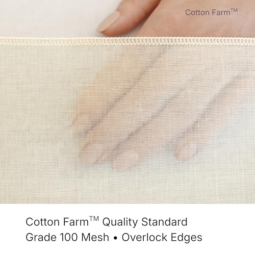 Cotton Farm Grade 100 XL Cheese Cloth for Straining & Cooking; 36x36 Inch; 100% Unbleached Cotton Cheesecloth; Reusable with Finished Edges, Butter Muslin - size: 36 x 36 inch / 1 piece