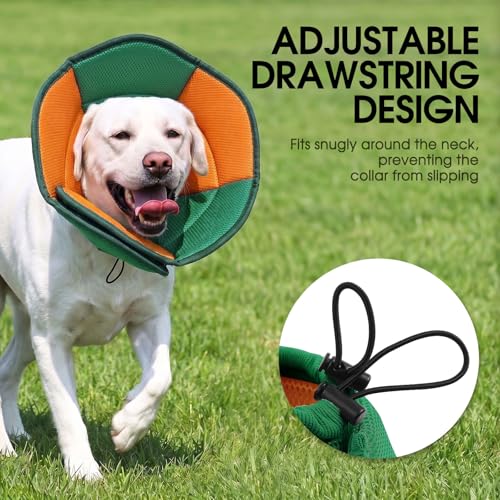 Dog Cones for Large Dogs, Soft Pet Cone Stop Licking After Surgery, Adjustable Pet E-Collar Alternative for Wound Healing, Pine Green X-Large - color: Pine Green, size: X-Large