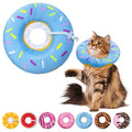 Seyezo Cat Cone Collar Soft, Adjustable Recovery Collars, Donut Blue, Large | Elizabethan Collar for Kittens, Stop Licking, Cute Donut Neck Collar, After Surgery/Spay, Protective Donut Neck Pillow - color: Donut Blue, size: Large