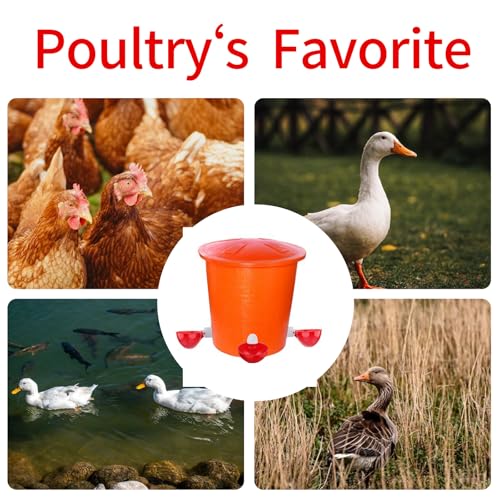 Chicken Water Cups, 8pcs Automatic Chicken Water Feeder, Poultry Waterer Kit Suitable for Chicks, Duck, Goose, Turkey and Bunny, 8-Pack