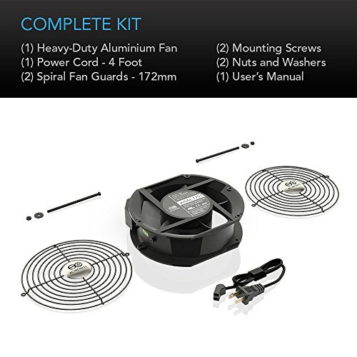 AC Infinity AXIAL 1751, Muffin Fan, 120V AC 172mm x 150mm x 51mm. | High Speed, UL-Certified for DIY Cooling Ventilation Exhaust Projects - size: Single 172 x 150 x 51 mm, High Speed