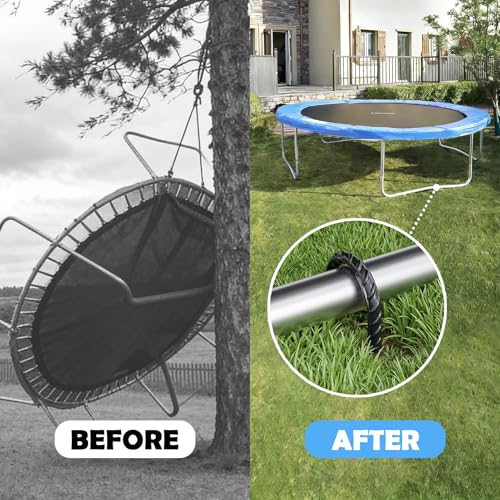 Eurmax USA 8-Pack U-Shape Ground Stakes,Rust-Proof Galvanized Steel Ground Anchors,Commercial Trampoline Stakes for High Winds,Secure Anti-Flip Tie Down for Soccer Goals,Swing Sets,Fences&Playsets - color: Black, style: Arch Head