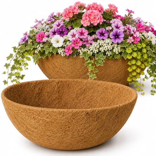 HFHOME 2PCS 20" Round Coco Liner Coco Replacement Liner Basket Window Box - color: 2pcs, size: 20-in