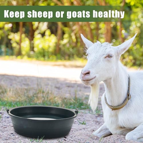 Sadnyy 10 Pcs Feed Pan 0.75 Gallon/3 Quart Utility Horse Feed Bucket Livestock Feeder Tubs Ox Tendon Bowl for Horses Dog Cats Goats Chicken Dust Bath - size: 0.75 Gallon/3 Quart