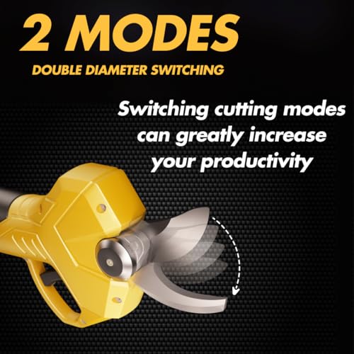 Electric Pruner Shears Pro - Cordless Pruning Shears with 2 Lithium Batteries, SK5 Titanium Blades, 32mm Cutting Diameter, LCD Display, Professional Grade (EPS-Y Pro)