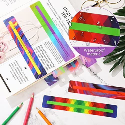 Censen 16 Pieces Guided Reading Highlight Strips for Student,Fresh Style | Highlight Bookmarks Help with Dyslexia, Line Readers for Students, Ruler Tool, Sentence Tracker, for Back to School Supply - style: Fresh Style